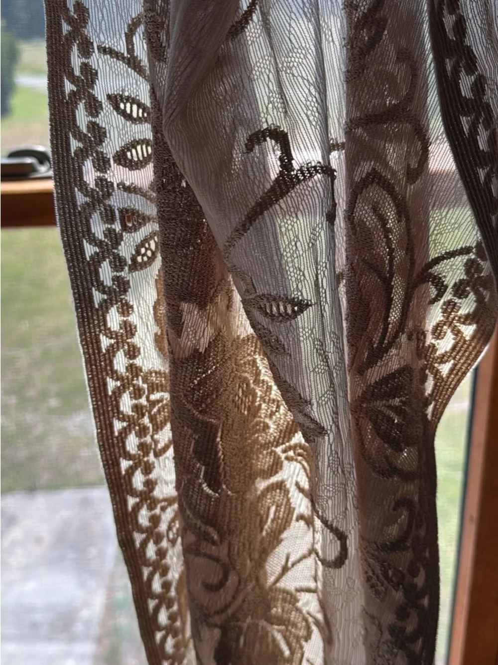 Floral Lace Cafe Curtains